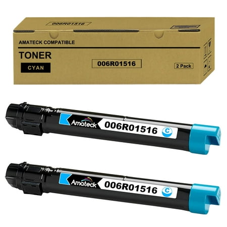 Amateck Compatible Toner Cartridge Replacement for 006R01516 Cyan 2 Pack for WorkCentre 7525 7530 7535 7545 7556 7830 7835 7845 7855 7970