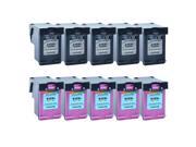 Recertified - 5X Black + 5X Color Ink Compatible for HP 61 XL 61XL DeskJet 2510 2512 2514 2540