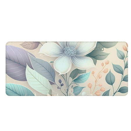 Bivenant Store Non-Slip Desk Pad Flower Print Large Mouse Pad Extended Gaming Mouse Pad  Waterproof Desk Mat with Stitched Edge Laptop Computer Keyboa