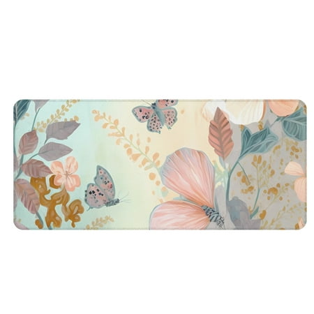 Bivenant Store Non-Slip Desk Pad Butterfly Large Mouse Pad Extended Gaming Mouse Pad  Waterproof Desk Mat with Stitched Edge Laptop Computer Keyboard 