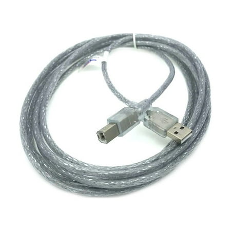 Kentek 10 Feet FT Clear USB Cable Cord for HP OFFICEJET 5255 7510 7515 7520 7525 PRINTER