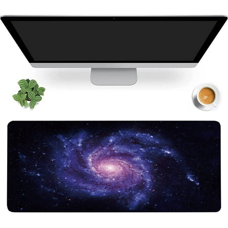 Desk Mat Spiral Galaxy Extended Gaming Mouse Pad Large Non-Slip Rubber Base Mousepad with Stitched Edges Waterproof Mouse Mat Desk Pad for Office Game