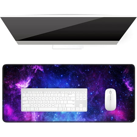 Desk Pad  XL Extended Large Gaming Mouse Pad 31.5 X 11.8 Inch  Waterproof Mousepad with Stitched Edges  Non-Slip Computer Keyboard Laptop Mat for Wome