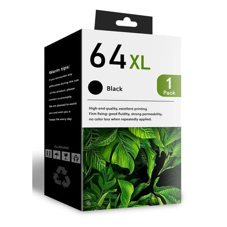 64XL Black High Yield Ink Cartridge (1-Pack) - 64XL Ink Cartridge Replacement for HP Envy Inspire 7955e 7958e Photo 6222 6232 6255 7134 7158 7830 7858