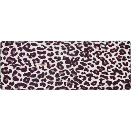 Brown Leopard Brown Cheetah Print Cricut Animal Print Large Mouse Pads Rectangle Long Extended Big Stitched Edge Gaming Mousepad with Non-Slip Rubber 