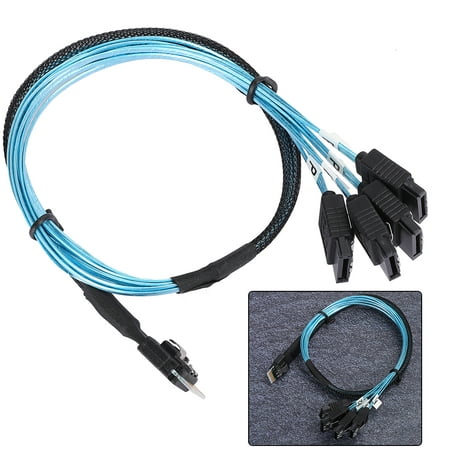 MINI 38p SFF-8654 to 4 X Connectors Server with 38p Power Port 12GB/S Cable  Connecting Line Data Transmission Cable
