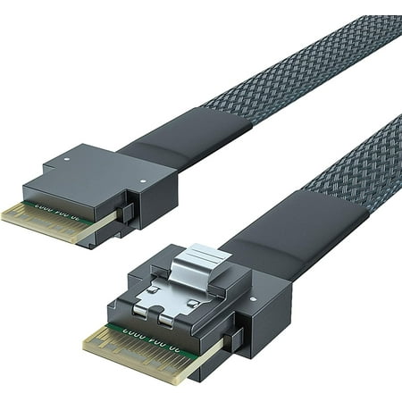 24G Internal SlimSAS SFF-8654 to SFF-8654 4i Cable  SAS 4.0  100-ohm  0.5-m(1.65ft)