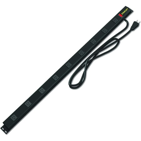 31610 SurgeMax Pro 9 Outlet Metal Surge Protector  Black  6 Ft