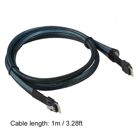 Cabledeconn SFF-8654 to SFF-8654 Cable SlimSAS SFF-8654 Cable 38pin Server HDD Data Transmission Cable 1m for Servers/Data Storage/Workstation