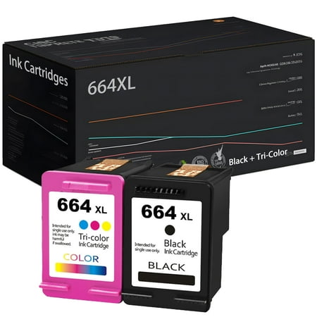 664XL High Yield Ink Cartridges  Compatible for HP Deskjet Ink Advantage 1115 2135 2138 2675 2676 3635 3638 3835 4535 5075 5078 5275 5278 Printers - E