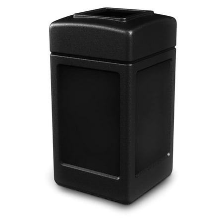 Zone 732101 Open-Top Indoor/Outdoor Square 42 Gallon Large Waste Trash Container Bin  Black Model (5591-2234-11808)