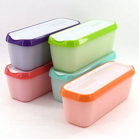 Premium Ice Cream Containers (5 Pack - 1.5 Quart Each) Reusable Freezer Storage Tubs with Lids for Ice Cream  Sorbet and Gelato!
