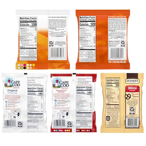 Goldfish Crackers, Snyder's of Hanover Pretzels, and Cape Cod Potato Chips Premium Snack Variety Pack for Adults and Kids, 40 Count thumbnail