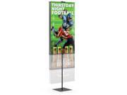 Testrite Pole Pocket Promo Double Sided Banner Stand with Travel Base Black - 24'