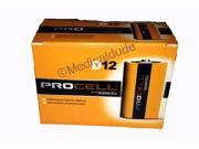 Duracell Procell D Alkaline Batteries Qty 12 (1 Box) Exp 5+ Yrs