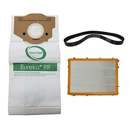 12 Style RR Vacuum Bags + 1 2 +1 R Belt Designed to 4870 4872  4874  4875  4880  4885 Series Upright Vacuums  Compare to Part # 61115  61115A  61115B 