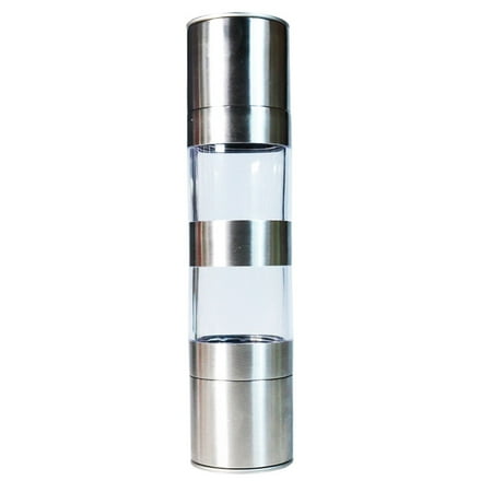 1Pc Stainless Steel Double Head 2 in 1 Manual Pepper Grinder Simple Pepper Mill