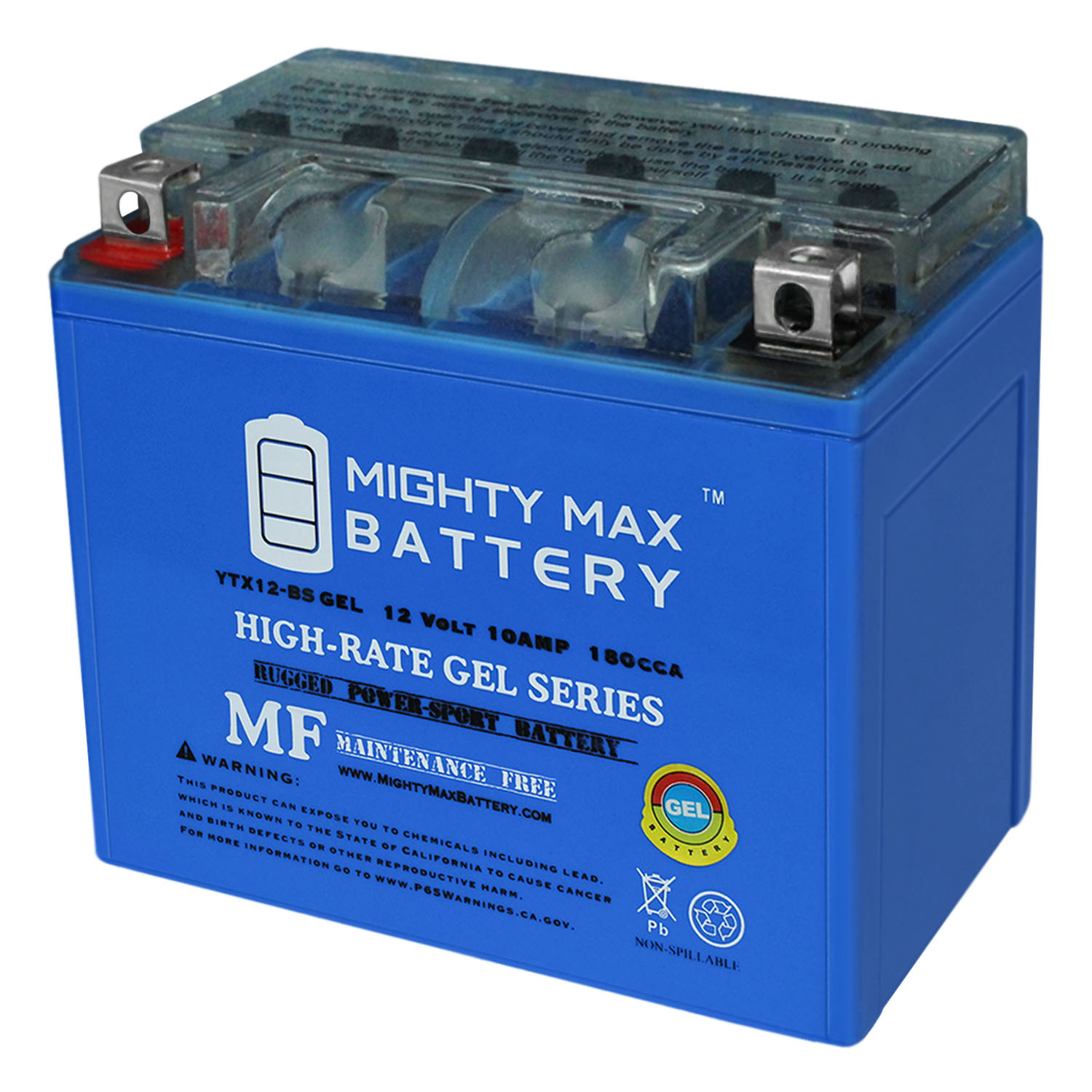 YTX12-BS 12V 10AH GEL Battery Replacement for Kawasaki 26012-0049