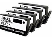 4PK for HP 564XL HP564XL BLACK CN684WN PhotoSmart 7510 7515 7520 7525 B109 B110