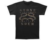 Stone Sour Men's Backwards S Slim Fit T-shirt Medium Black