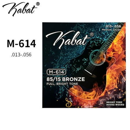 6 Pcs Acoustic Guitar Strings Parts Full Size 09-45 10-50 11-52 12-54 13-56