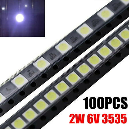 Goodhd 2W 6V 3535 TV Backlight LED SMD Diode Cool White LCD 150lm Lamp Bead Chip