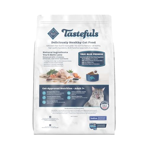 Blue Buffalo Tastefuls Adult 7+ Natural Dry Cat Food, Chicken & Brown Rice 10lb Bag thumbnail