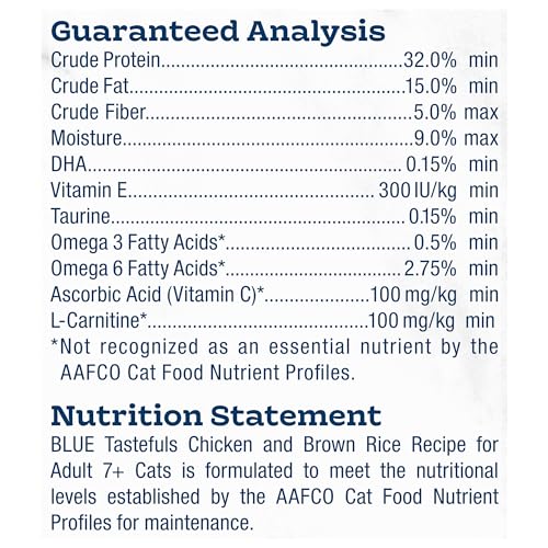 Blue Buffalo Tastefuls Adult 7+ Natural Dry Cat Food, Chicken & Brown Rice 10lb Bag thumbnail