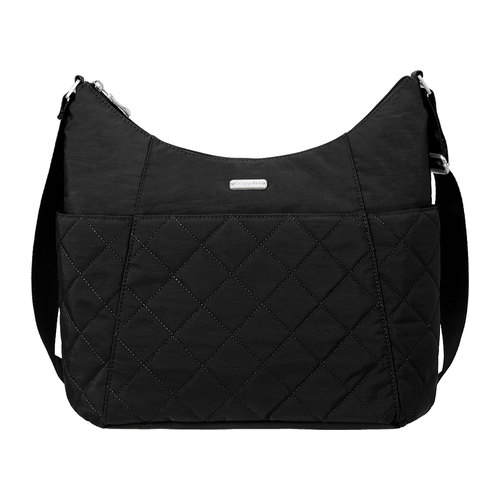 Baggallini Women's QHB190 Quilted RFID Hobo Tote Black Quilt - US Women's One Size (Size None)