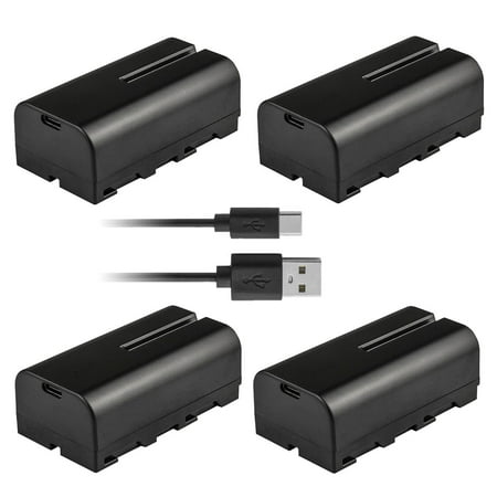 Kastar NP-F570T USB-C Battery 4-Pack Replacement for Handheld Particle Counter  TSI 700032 8532 AEROTRAK 9036-01 9036-02 8532 9036-v DUST TRAK II EP-0