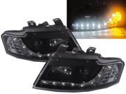 A4/S4 2002-2005 B6 CABRIOLET 8H Projector Headlight DRL R8 BLACK for AUDI RHD