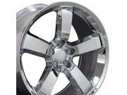 OE Wheels DG04 20 Inch Rims Fit Charger SRT Style 5x115 20x9 Chrome - Hollander 2262 (Set of 4)