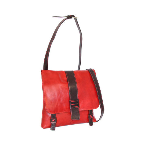 Nino Bossi Women's Zoey Small Leather Messenger Bag Tomato - US Women's One Size (Size None) (US Women's One Size (Size None))