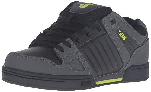 DVS Men's Celsius Skateboarding Shoe, Grey/Grey Lime Nubuck, 11 M US