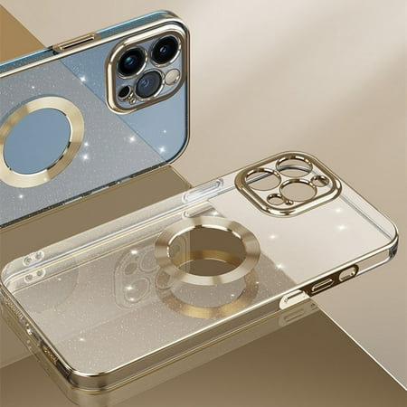 Compatible with iPhone 13/Min/Pro/Pro Max Case Electroplate Bumper Case Full Camera Lens Protection Raised Reinforced Corners iPhone Case