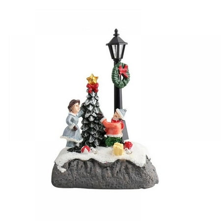 Christmas House Resin Christmas Tree Lights Christmas Resin House Handmade DIY Resin House with LED Lights