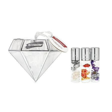 Roll on Gloss  Infused with Real Flowers  Made in USA  0.3 Fl Oz/9 Ml  3 Pack Mini Gift Set for Women  Bachelorette  Wedding  Candy Cane  Gingerbread 