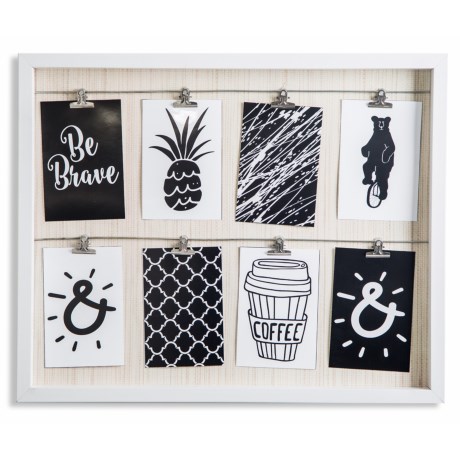 Home Essentials and Beyond  Wall Decor  - White Clip & Board