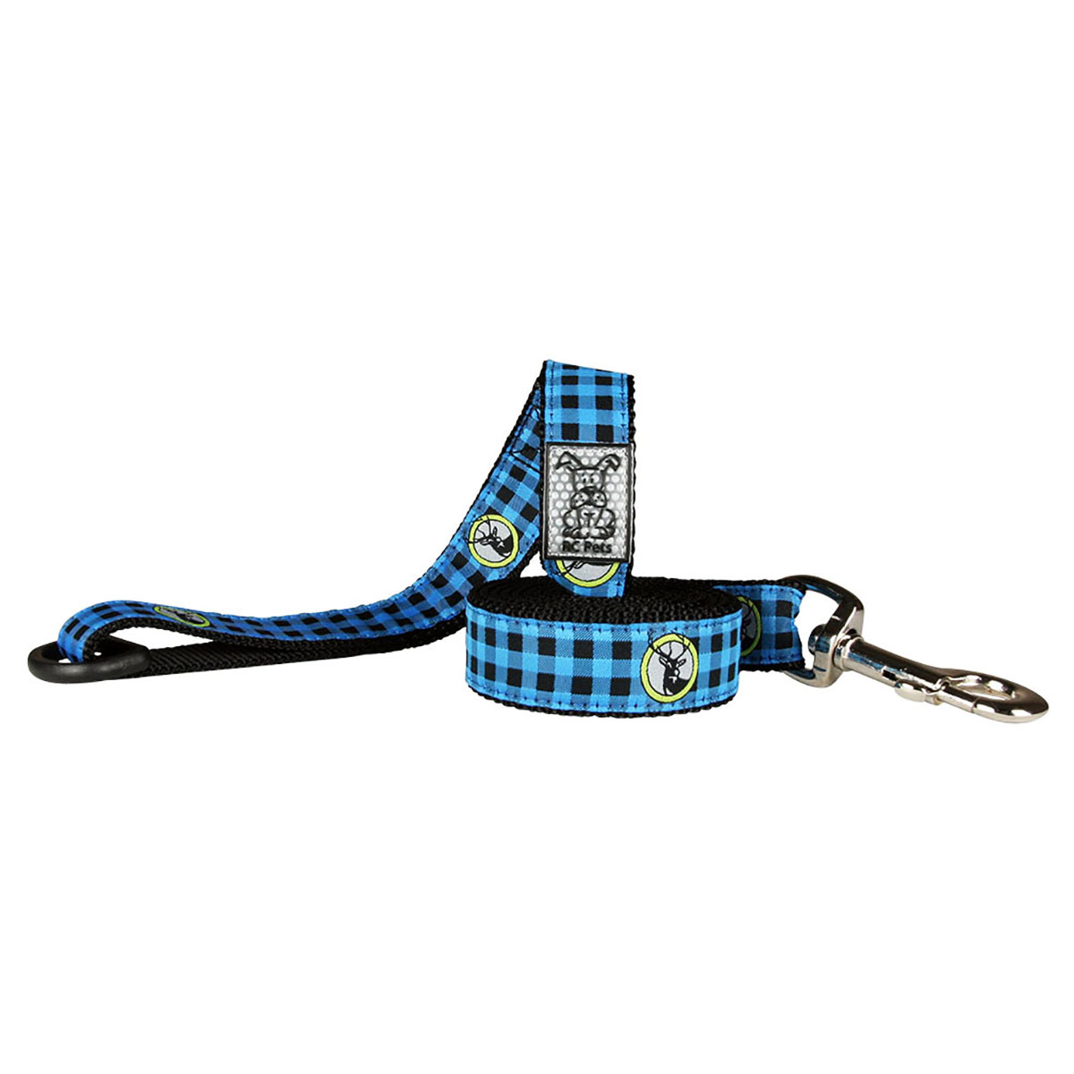 RC Pet Products 52010248-RC Buffalo Plaid Dog Leash Blue - 1 in. X 6 Ft.