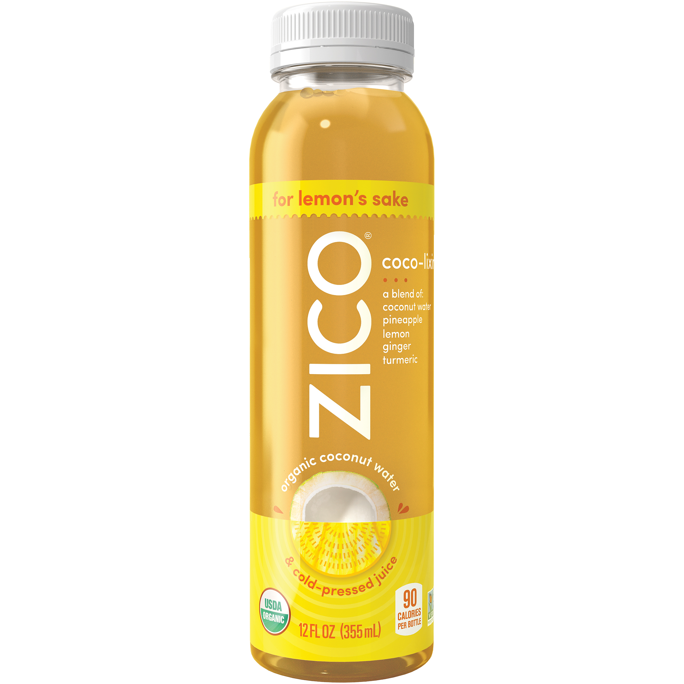 Zico Coco-Lixir for Lemon's Sake Coconut Water, 12 Fl. Oz.