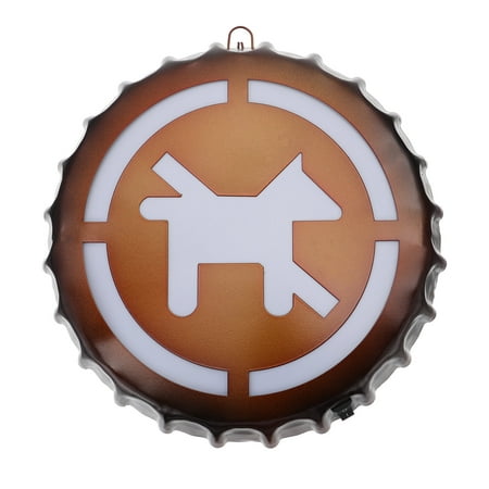 OUNONA 1 Pc American Retro LED Light Sign Beer Lid Shape Light Sign Light Indicator