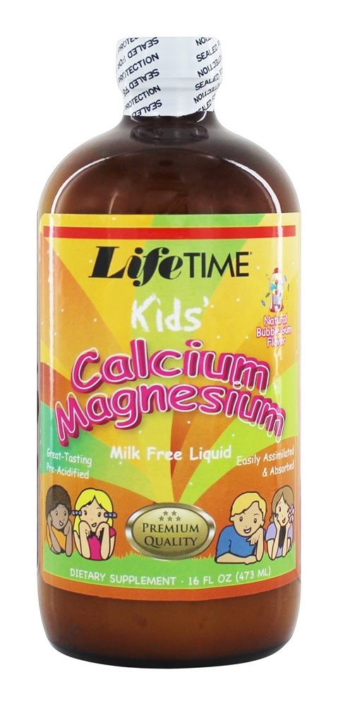 Kids Liquid Calcium Magnesium Citrate Bubble Gum 16 Oz by Life Time Nutritional Specialties