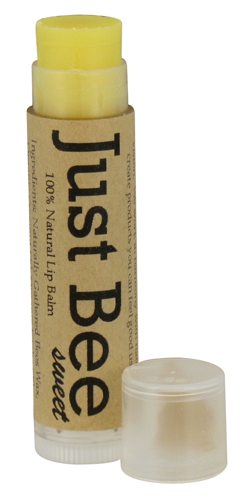 Just Bee Cosmetics - 100 Natural Lip Balm Sweet Honey - 0.15 Oz.