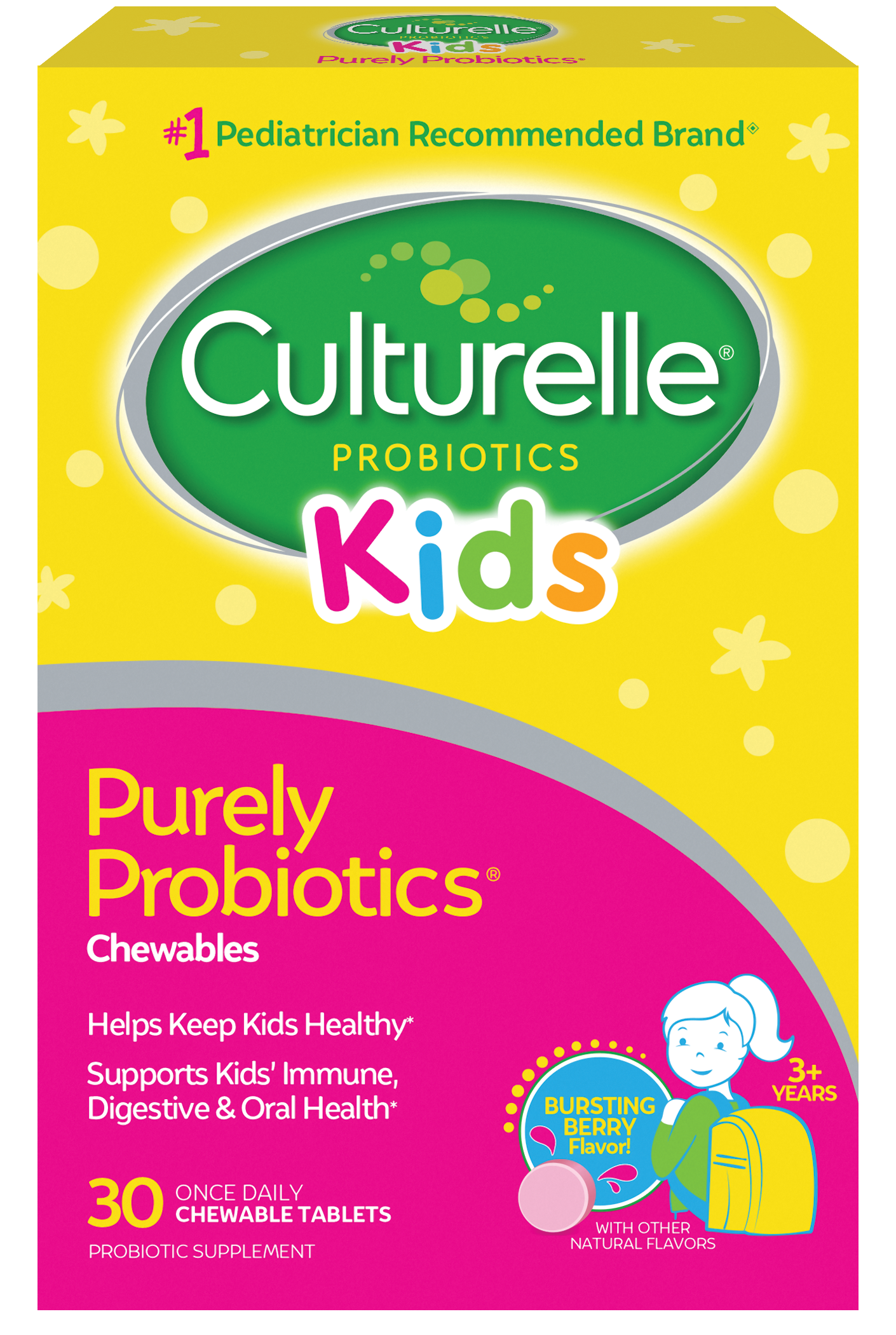 Culturelle - Kids Chewales 30 Tabets Natural Bursting Berry Flavor