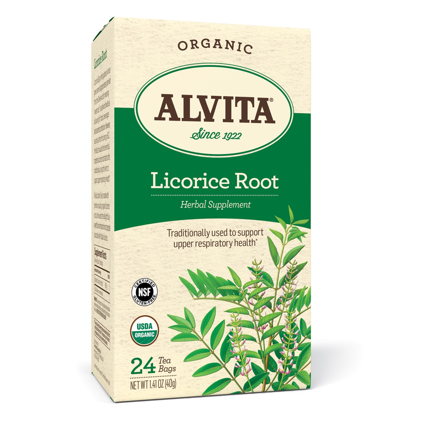Alvita Organic Herbal Tea Licorice Root -- 24 Tea Bags