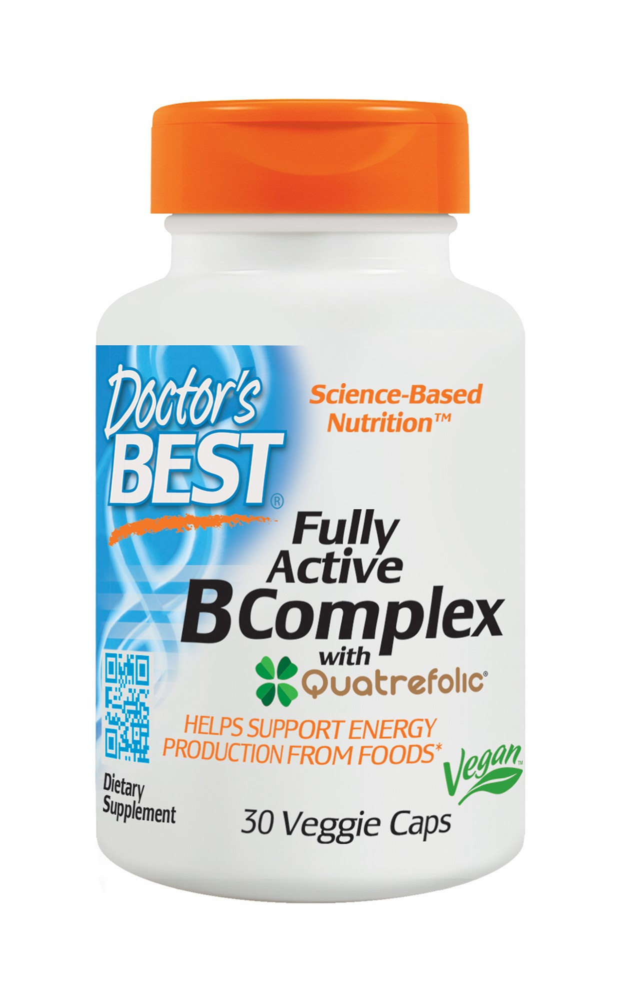 Doctor's Best Fully Active B Complex With Quartrefolic Dietary Supplement