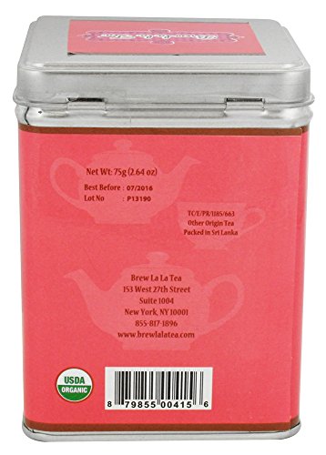 Brew La La Organic Green Tea - Ginger Mango Flavor - 50 Tea Bag