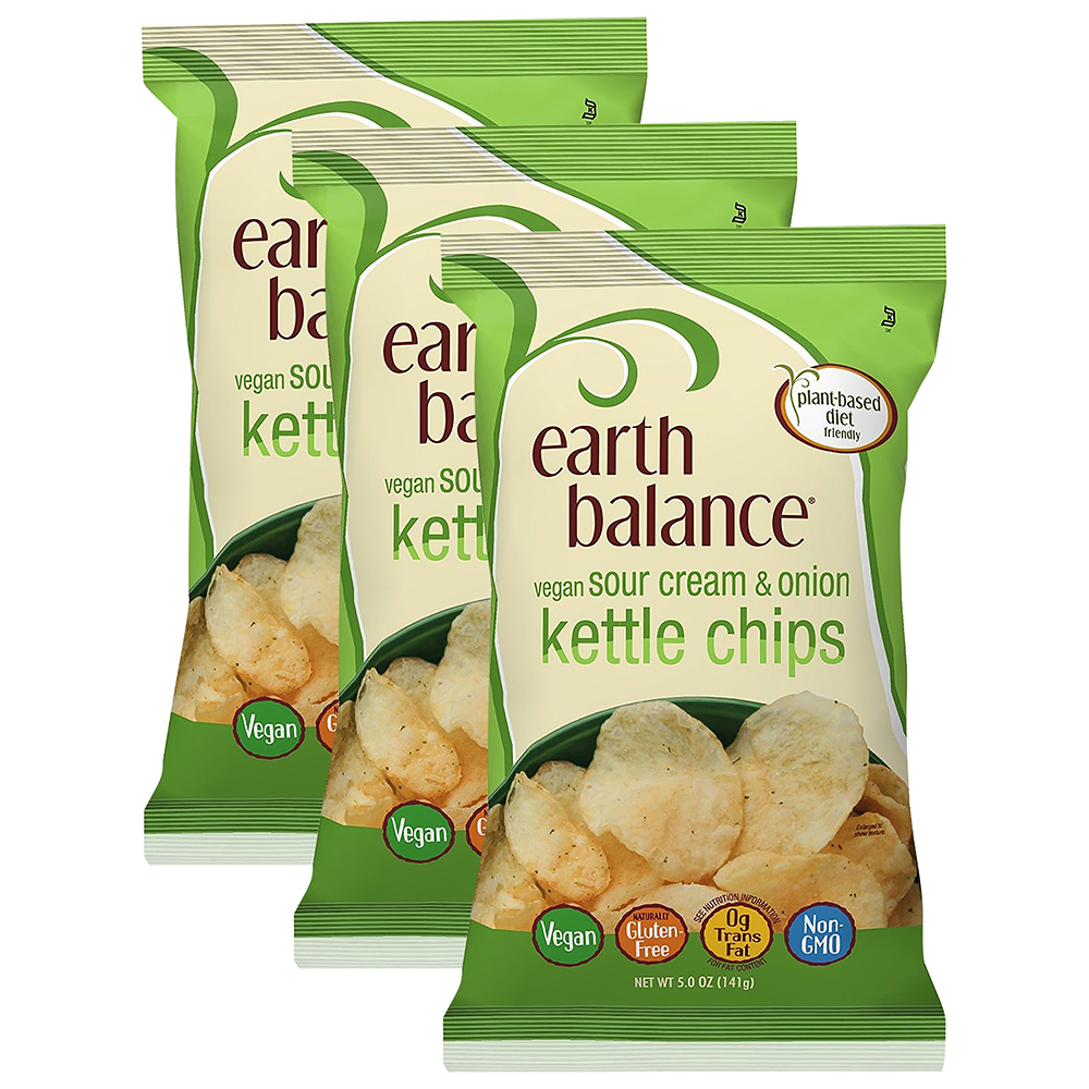 EARTH BALANCE, KETTLE CHIPS, SOUR CREAM & ONION, SOUR CREAM & ONION