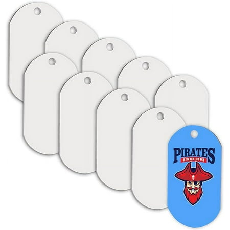 Unisub Sublimation Blank Aluminum Dog Tag  1-Sided 2  X 1.125  #5588 (10 Pack)