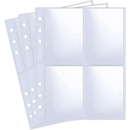 30 Pack 240 Pockets 2.5x3.5” Photocard Sleeves for 6 Ring A5 Binder  Ultra-Clear K-pop Photocard Sleeves  Double-Sided 4 Pocket Photo Pages  Top Loa